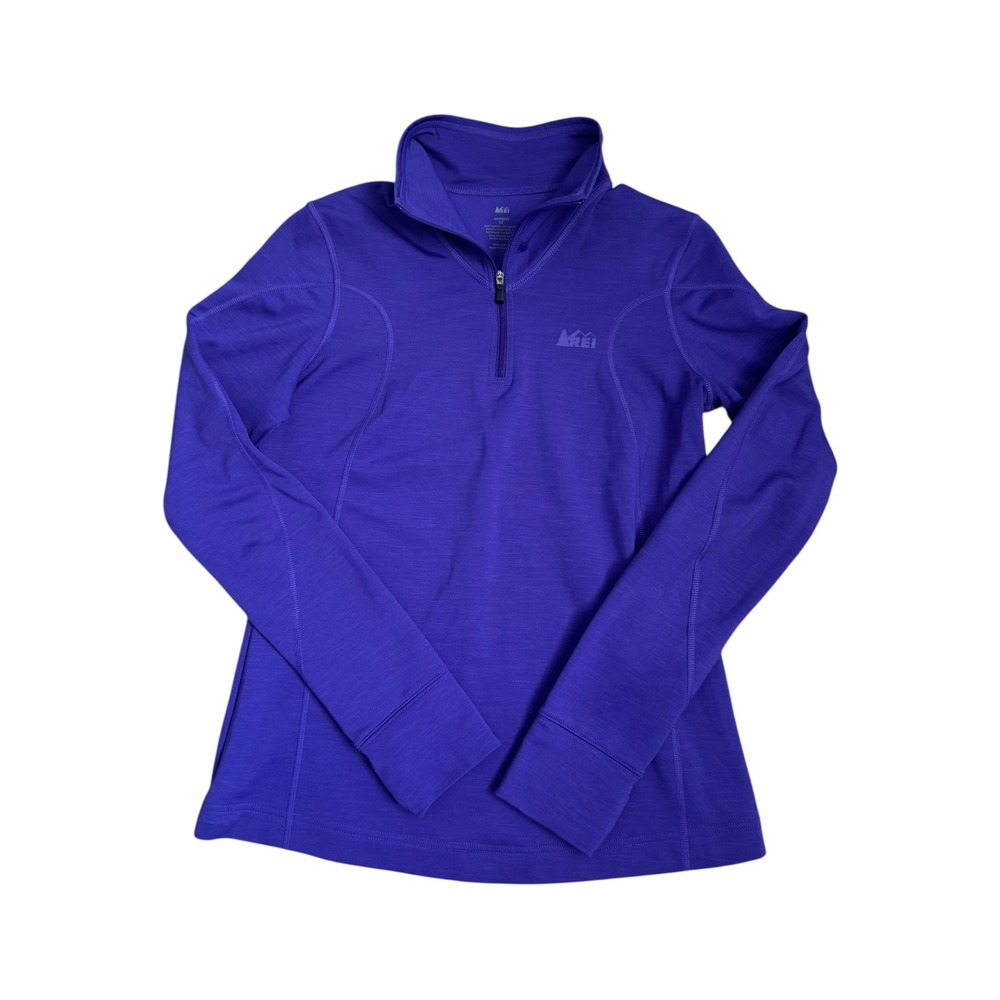 REI Co-op Womens Purple Quarter Zip Pullover Activewear‎ Hiking Top Size Medium